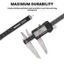 NEIKO 01409A 12” Electronic Digital Caliper | Extra Large Display | 0-12 Inches | Inch/Fractions/Millimeter Conversion | Polished Stainless Steel