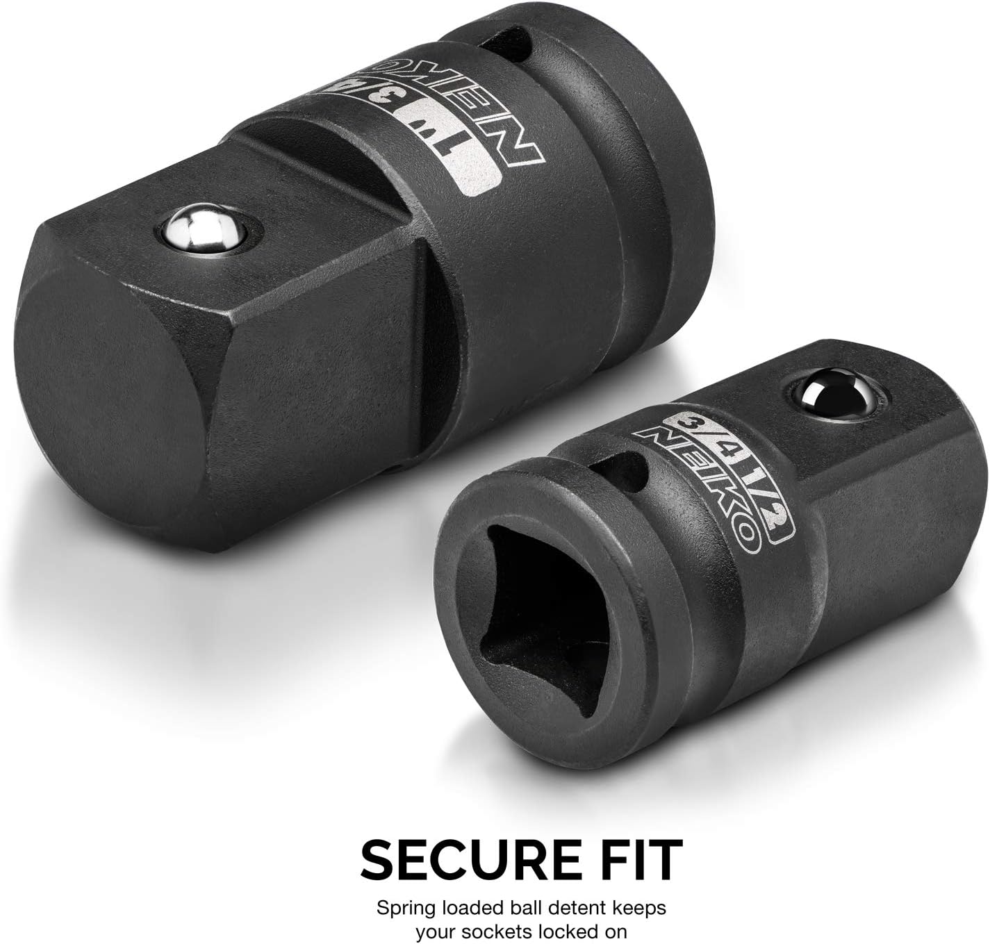 Impact Socket Adapter Set — 1/4" to 1" Drives, Cr-V Steel (8-Piece)