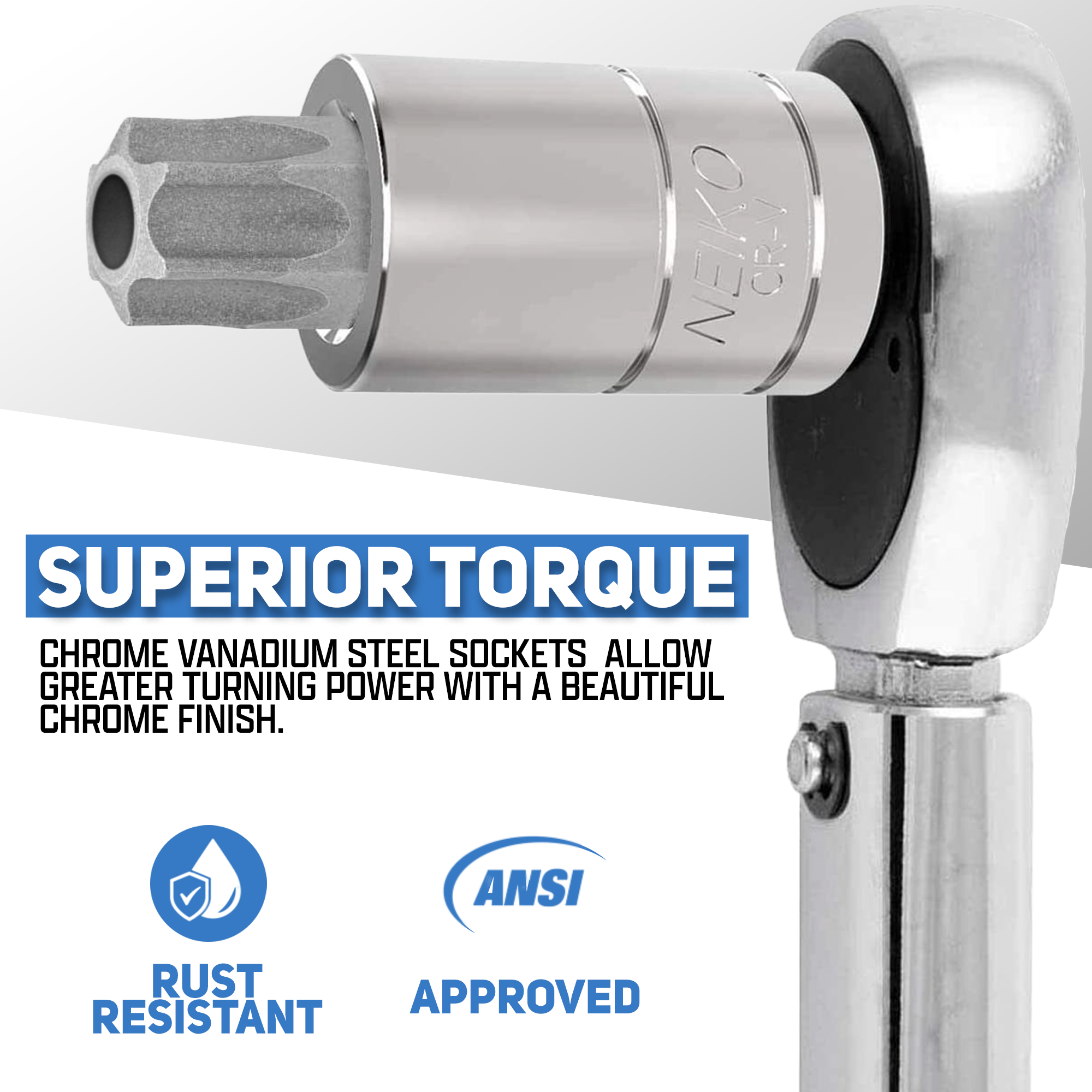 Tamperproof Torx Plus Bit Socket Set 8 IPR - 60 IPR, 5 Point Star, Cr-V & S2 Steel (12-Piece)