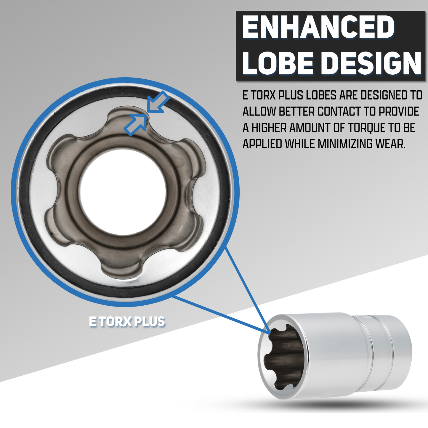 NEIKO 02473A External Torx Plus Socket Set,10 Piece | 1/4-Inch EP6 - EP8, 3/8-Inch EP10 - EP16, 1/2-Inch Square Drive EP18 and EP24 | CR-V Steel