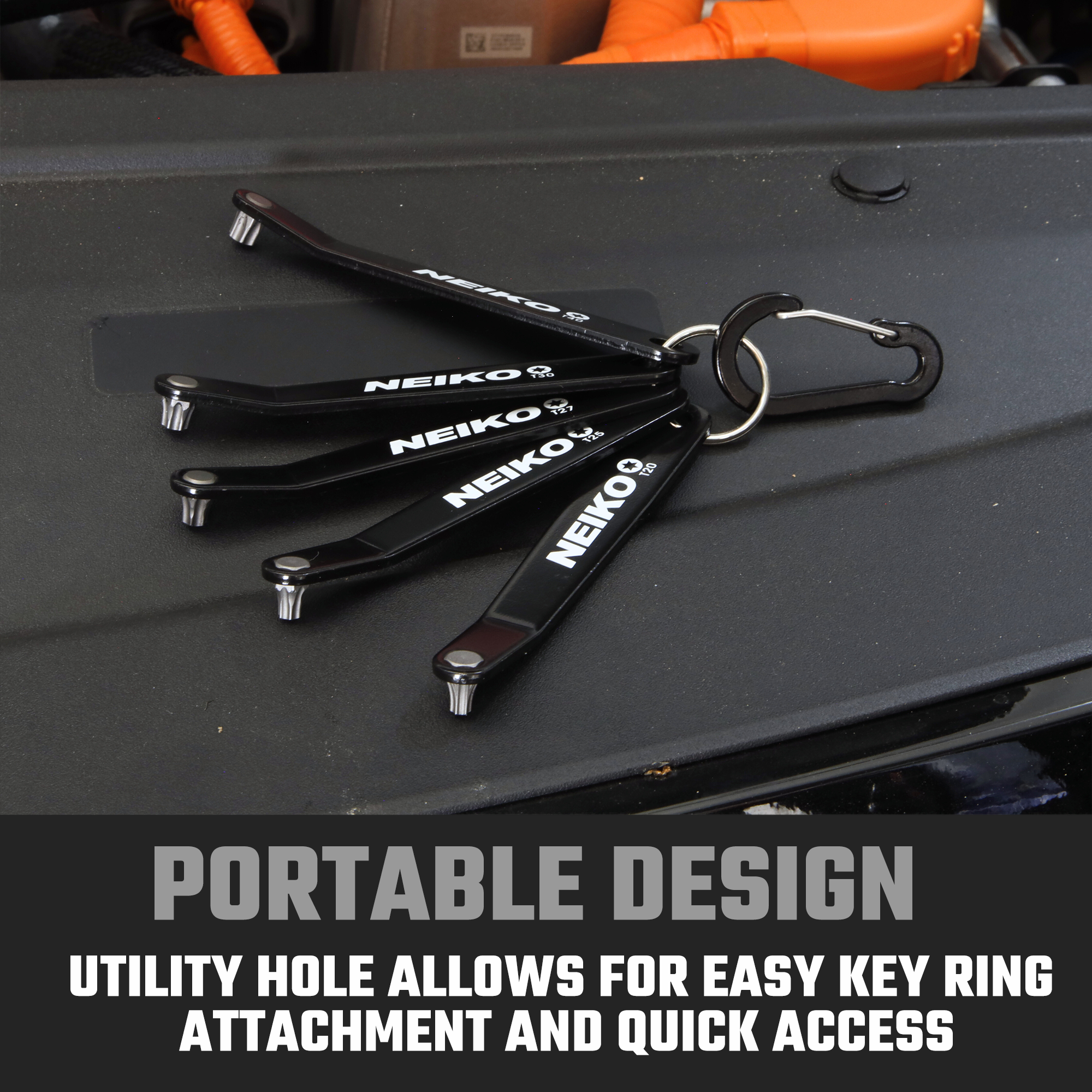 Low-Profile Offset Torx Screwdriver Set – Angled Bits, S2 Steel (5-Piece)