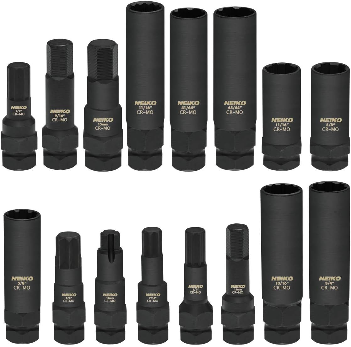 Lug-Nut Key Set, Wheel-Lock Removal Tool Kit for Aftermarket & Factory Wheel Tire Keys (16-Piece)