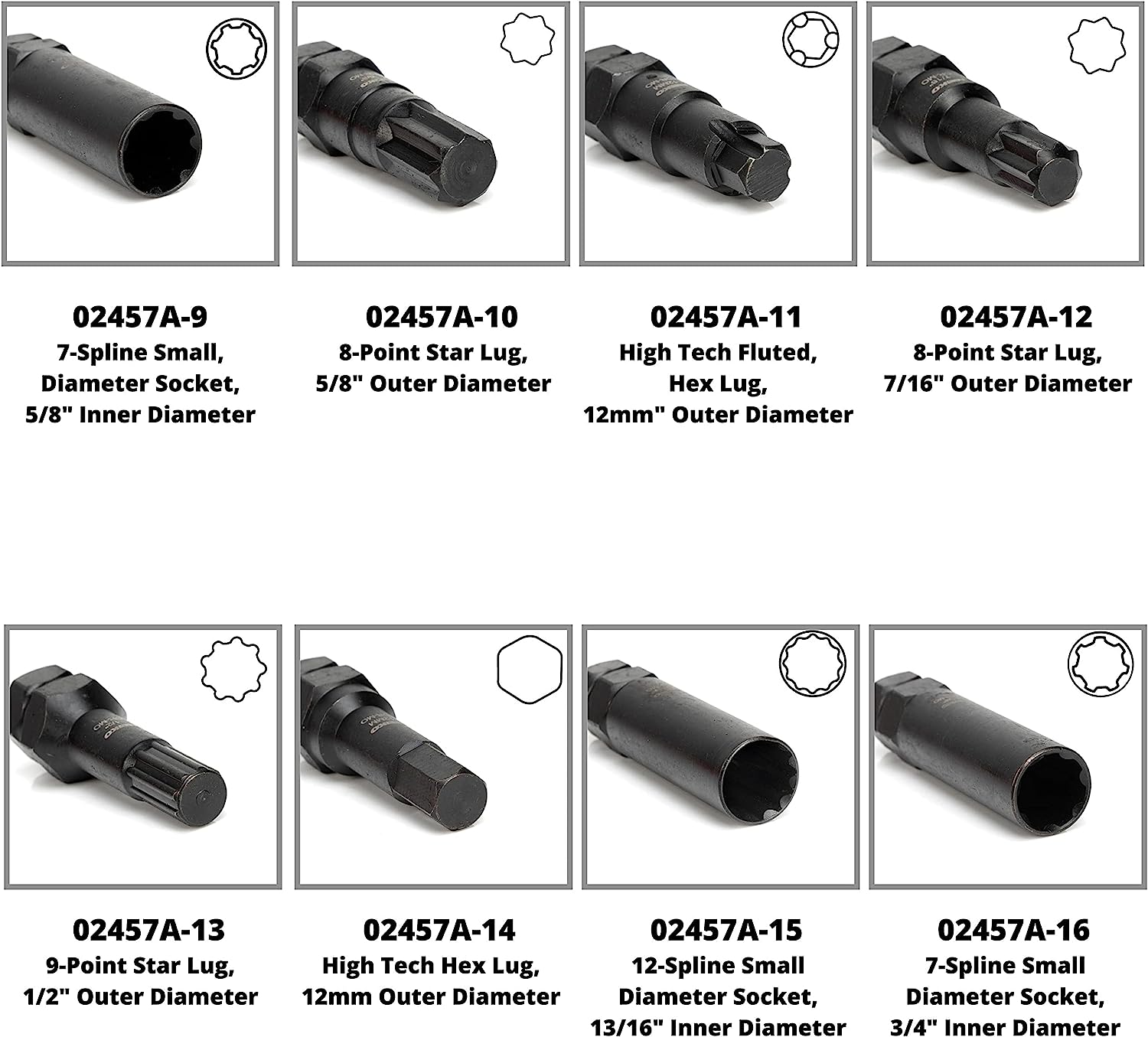Lug-Nut Key Set, Wheel-Lock Removal Tool Kit for Aftermarket & Factory Wheel Tire Keys (16-Piece)