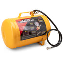 TOOLUXE 30010L 5 Gallon Air Tank, Portable Air Tank, 125 PSI Maximum Pressure, Horizontal Air Compressor Tank, 1/4" NPT 40 Inch Industrial Hose & Chuck, 140 PSI Safety Valve