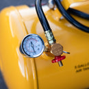 TOOLUXE 30010L 5 Gallon Air Tank, Portable Air Tank, 125 PSI Maximum Pressure, Horizontal Air Compressor Tank, 1/4" NPT 40 Inch Industrial Hose & Chuck, 140 PSI Safety Valve