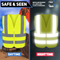 NEIKO 54082A Safety Vest, Size Small for Kids, 2 Pockets, High Visibility Vest, Reflective Strips, Neon Yellow Vest, Zipper Front, Reflective Vest For Men & Women, Work Vest, Security Vest & Hi Vis