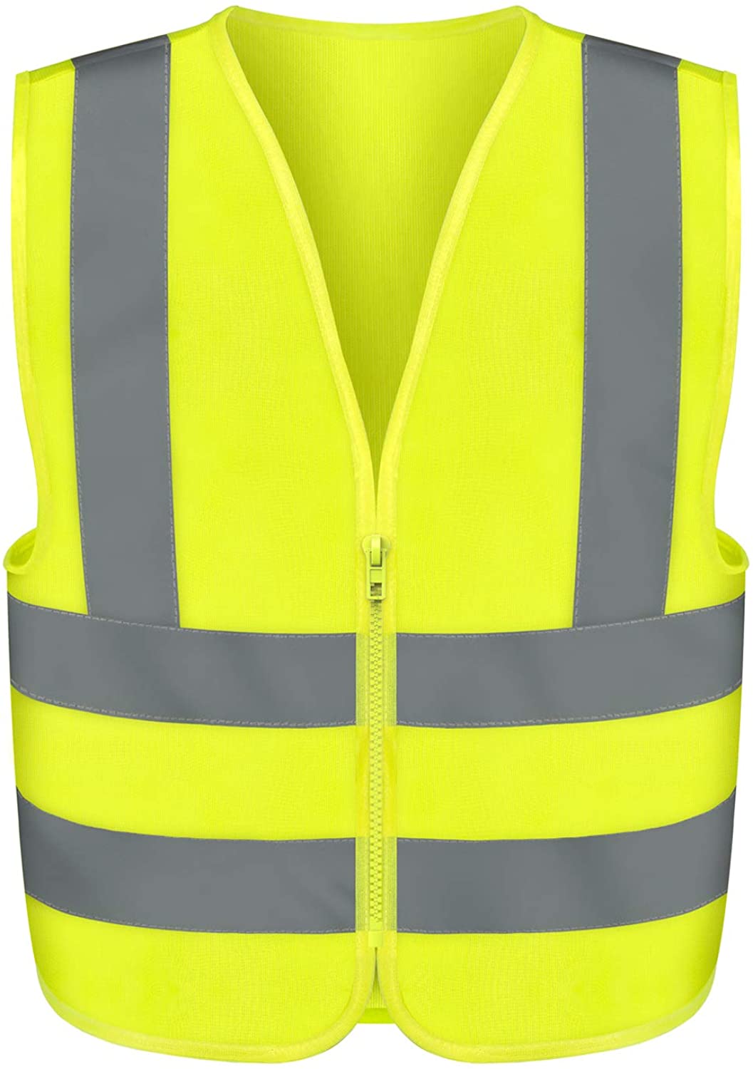 High-Visibility Kids Safety Vest – Reflective Strips, Zipper Front (X-Small)