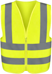 High-Visibility Kids Safety Vest – Reflective Strips, Zipper Front (X-Small)