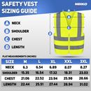 NEIKO 54070A Safety Vest, Size Small for Kids, High Visibility Vest with Reflective Strips, Neon Yellow Vest, Zipper Front, Reflective Vest For Men and Women, Work Vest, Security Vest and Hi Vis