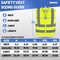 NEIKO 54070A Safety Vest, Size Small for Kids, High Visibility Vest with Reflective Strips, Neon Yellow Vest, Zipper Front, Reflective Vest For Men and Women, Work Vest, Security Vest and Hi Vis