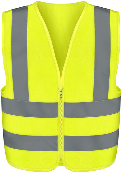 High-Visibility Safety Vest for Adults – Reflective Strips, Neon Yellow