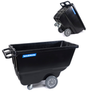 MAGNUM Tilt Truck, 1 Cu. Yd. Covered Capacity Dump Cart with Non-Marking 12” Wheels & 5” Casters for Jobsites, 800 lbs, Trash Cart with Wheels DUC100-12-NM-02PK (2-Pack)
