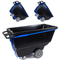 MAGNUM Tilt Truck, 1 Cu. Yd. Covered Capacity Dump Cart with Non-Marking 12” Wheels & 5” Casters & Heavy Duty Full Frame for Jobsites, 1200 lbs, Trash Cart with Wheels DUC100-H-NM-03PK (3-Pack)