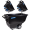MAGNUM Tilt Truck, 1 Cu. Yd. Covered Capacity Dump Cart with Heavy Duty 12” Wheels & 5” Casters & Reinforcing Bottom Frame for Jobsites, 1000 lbs, Trash Cart with Wheels DUC100-R-03PK (3-Pack)