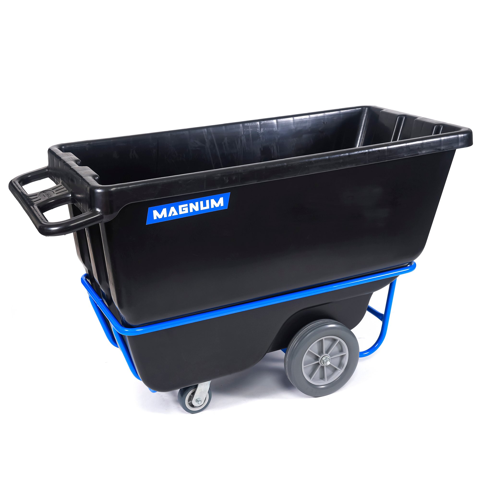 1/2 Cu. Yd. Tilt Truck Dump Cart – Non-Marking Wheels, Forklift-able Frame, 850 lb Capacity
