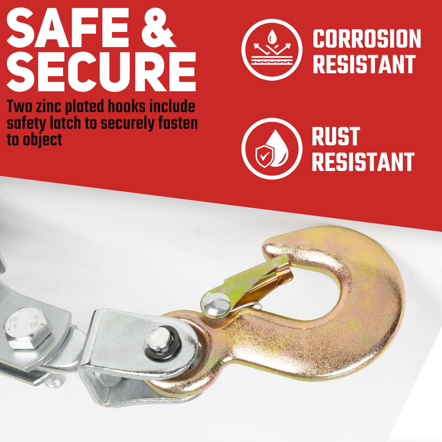 Come-Along Winch – 2-Ton (4,000 lb), 7.2 ft Heavy-Duty Cable