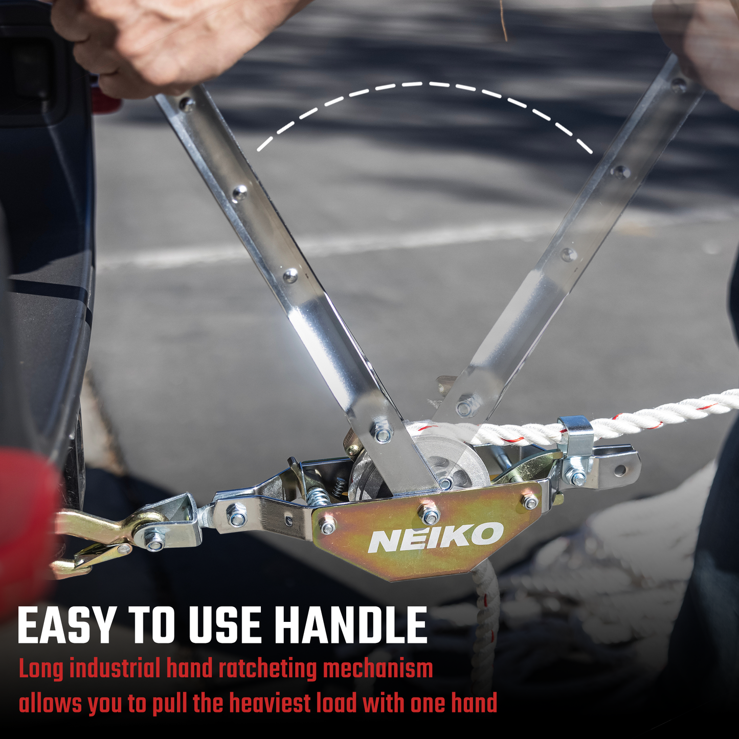 Rope Puller Come-Along – 3/4-Ton (1,500 lb), 98 ft Heavy-Duty Cable