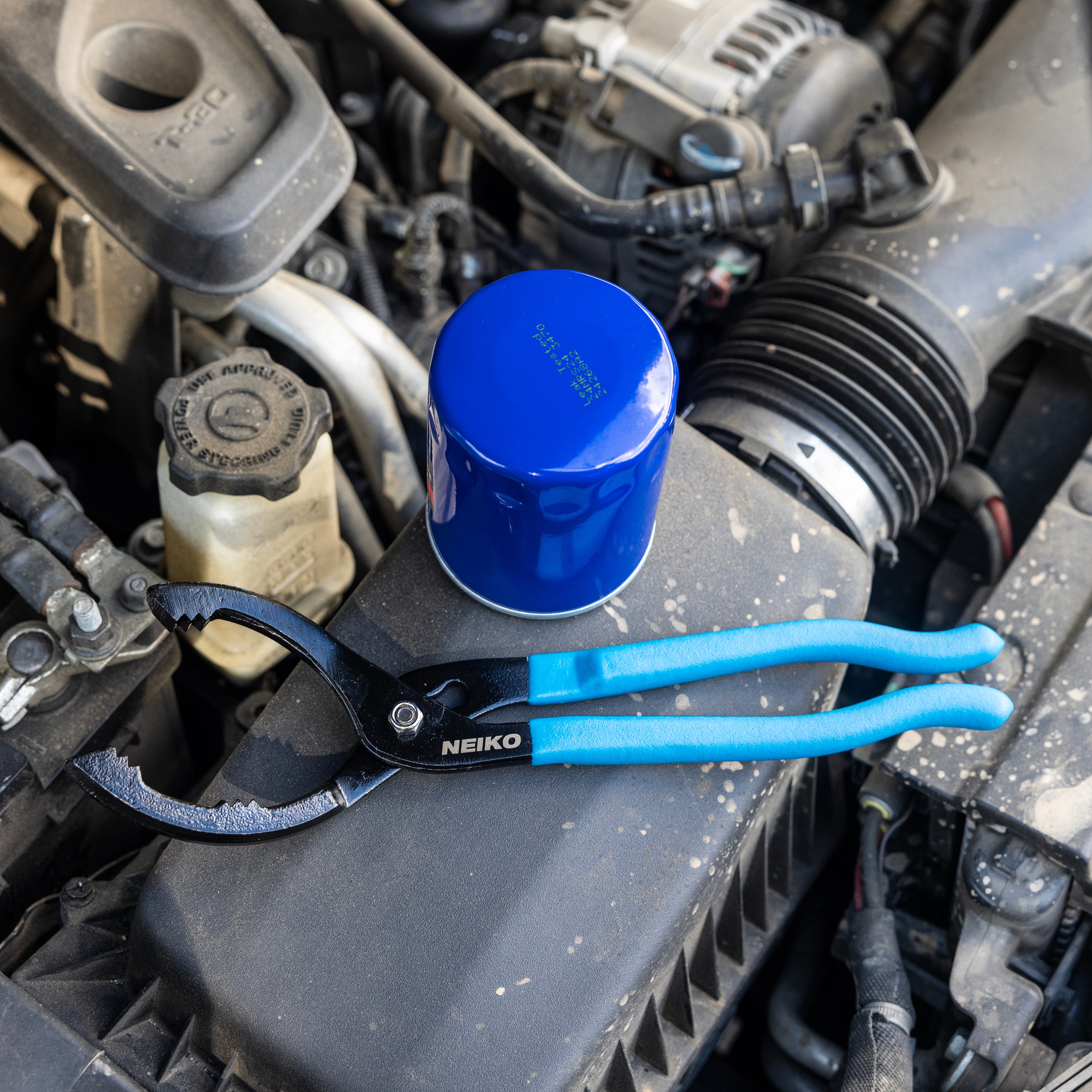 12” Adjustable Oil Filter Pliers – 3-Position Jaw, 2-3/8”–4-1/2” Capacity