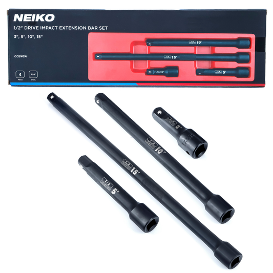 1/2” Drive Impact Extension Bar Set – CrV Steel (4-Piece)