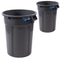 MAGNUM 55 Gallon Trash Can, Construction Grade, Heavy Duty Plastic, Jobsite Ready for Handling and Holding Garbage CMTC-C000-55G02 (2 Pack)
