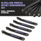NEIKO 01320A Ultra Low Profile Offset Screwdriver Hex Set, 5 Pc, Heavy Duty S2 Steel Construction, SAE, 10mm Bit Depth, Angled Hex Bit, Bent Screwdriver for Tight Spaces, Allen Wrench Keychain