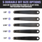 NEIKO 01320A Ultra Low Profile Offset Screwdriver Hex Set, 5 Pc, Heavy Duty S2 Steel Construction, SAE, 10mm Bit Depth, Angled Hex Bit, Bent Screwdriver for Tight Spaces, Allen Wrench Keychain