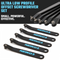 NEIKO 01321A Ultra Low Profile Offset Screwdriver Hex Set, 5 Pc, Heavy Duty S2 Steel Construction, MM, 10mm Bit Depth, Angled Hex Bit, Bent Screwdriver for Tight Spaces, Allen Wrench Keychain