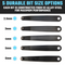NEIKO 01321A Ultra Low Profile Offset Screwdriver Hex Set, 5 Pc, Heavy Duty S2 Steel Construction, MM, 10mm Bit Depth, Angled Hex Bit, Bent Screwdriver for Tight Spaces, Allen Wrench Keychain