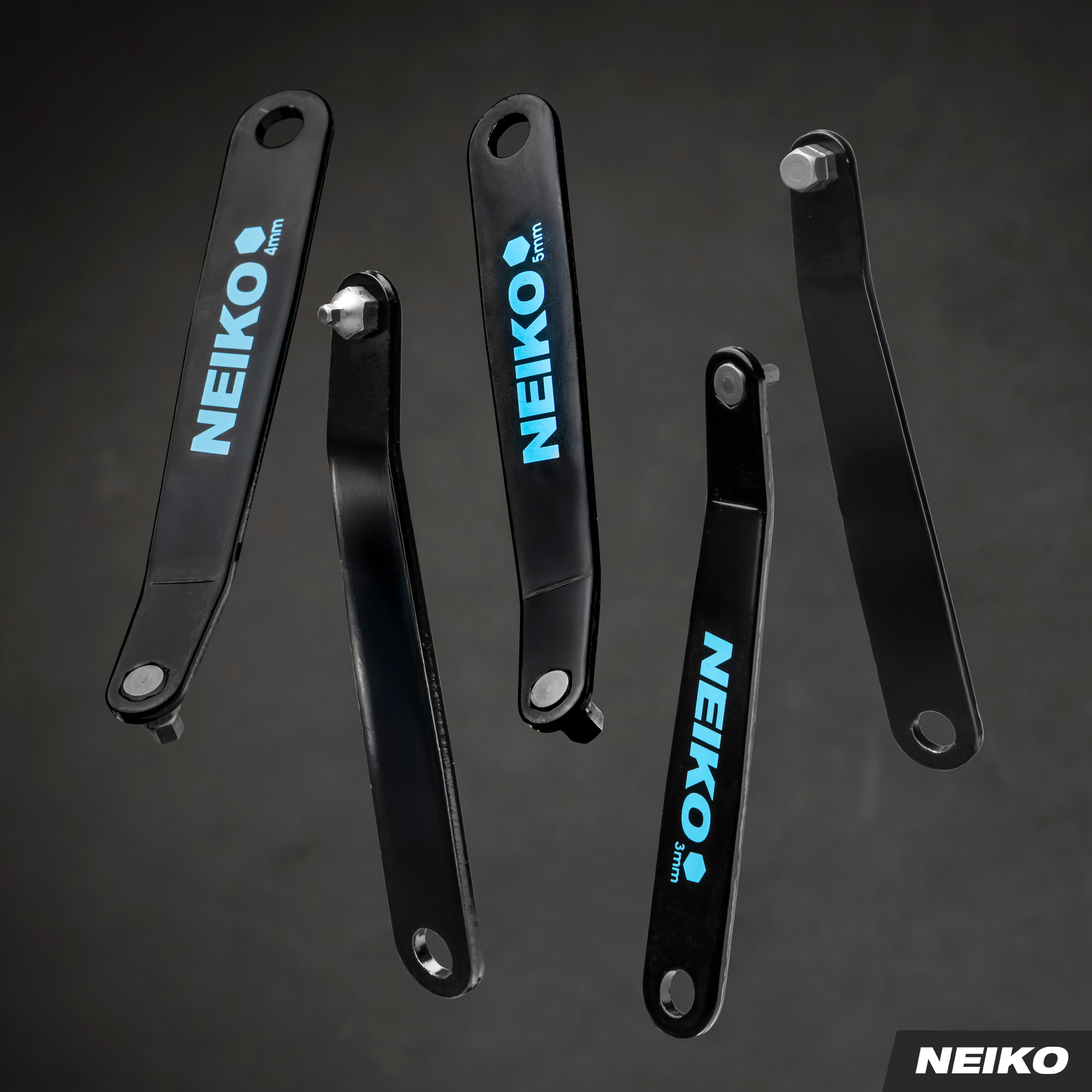 Ultra Low-Profile Offset Hex Screwdriver Set – Metric, S2 Steel (5-Piece)