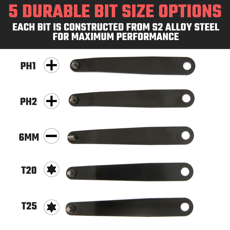 NEIKO 01322A Ultra Low Profile Offset Screwdriver & Torx Set, 5 Pc, Heavy Duty S2 Steel Construction, SAE, 10mm Bit Depth, Angled Hex Bit, Bent Screwdriver for Tight Spaces, Allen Wrench Keychain