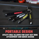 NEIKO 01322A Ultra Low Profile Offset Screwdriver & Torx Set, 5 Pc, Heavy Duty S2 Steel Construction, SAE, 10mm Bit Depth, Angled Hex Bit, Bent Screwdriver for Tight Spaces, Allen Wrench Keychain