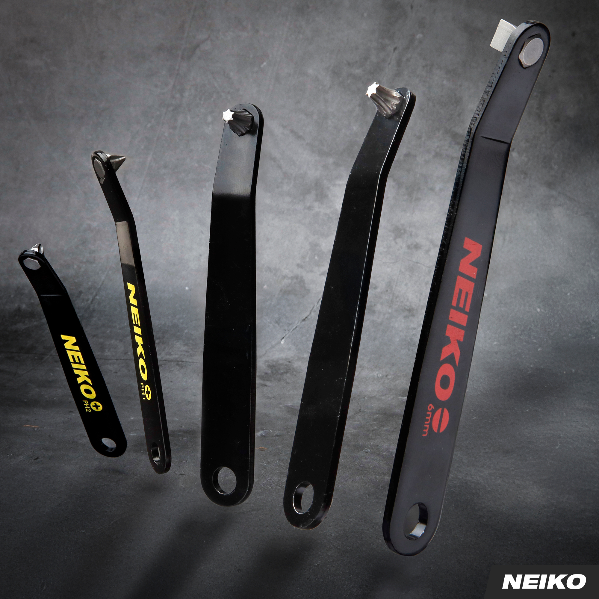 Ultra Low-Profile Offset Hex Screwdriver Set – SAE, S2 Steel (5-Piece)