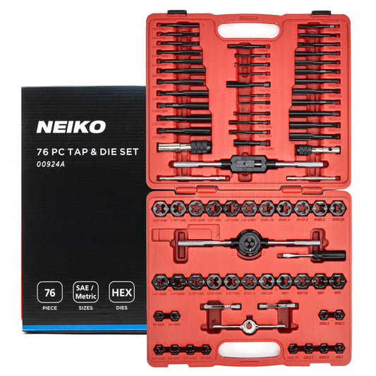 Tap & Die Threading Set – Metric & SAE, UNC/UNF/NPT (76-Piece)