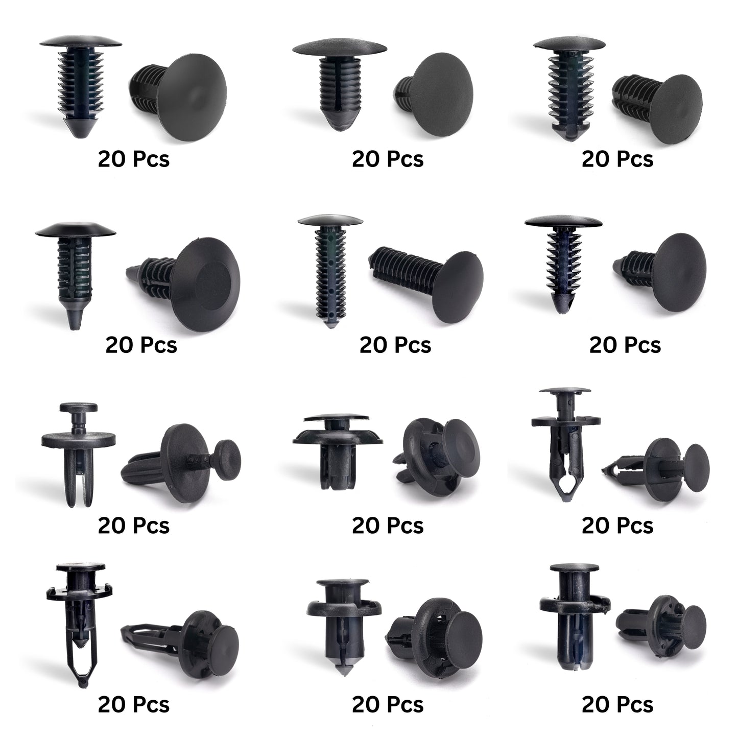 Automotive Retainer Clip Assortment – Bumper, Fender & Trim Fasteners (245-Piece)