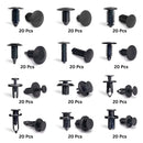 NEIKO 50550A Retainer Clips Assortment, 245pc Automotive Fasteners, Car Bumper Clip for Fender Liner, Door Panel Plastic Clips, Plastic Rivets, Trim Removal Pry Bar Tool, GM, Toyota, Ford, Honda