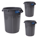 MAGNUM 32 Gallon Trash Can, Construction Grade, Heavy Duty Plastic, Jobsite Ready for Handling and Holding Garbage CMTC-C000-32G03 (3 Pack)