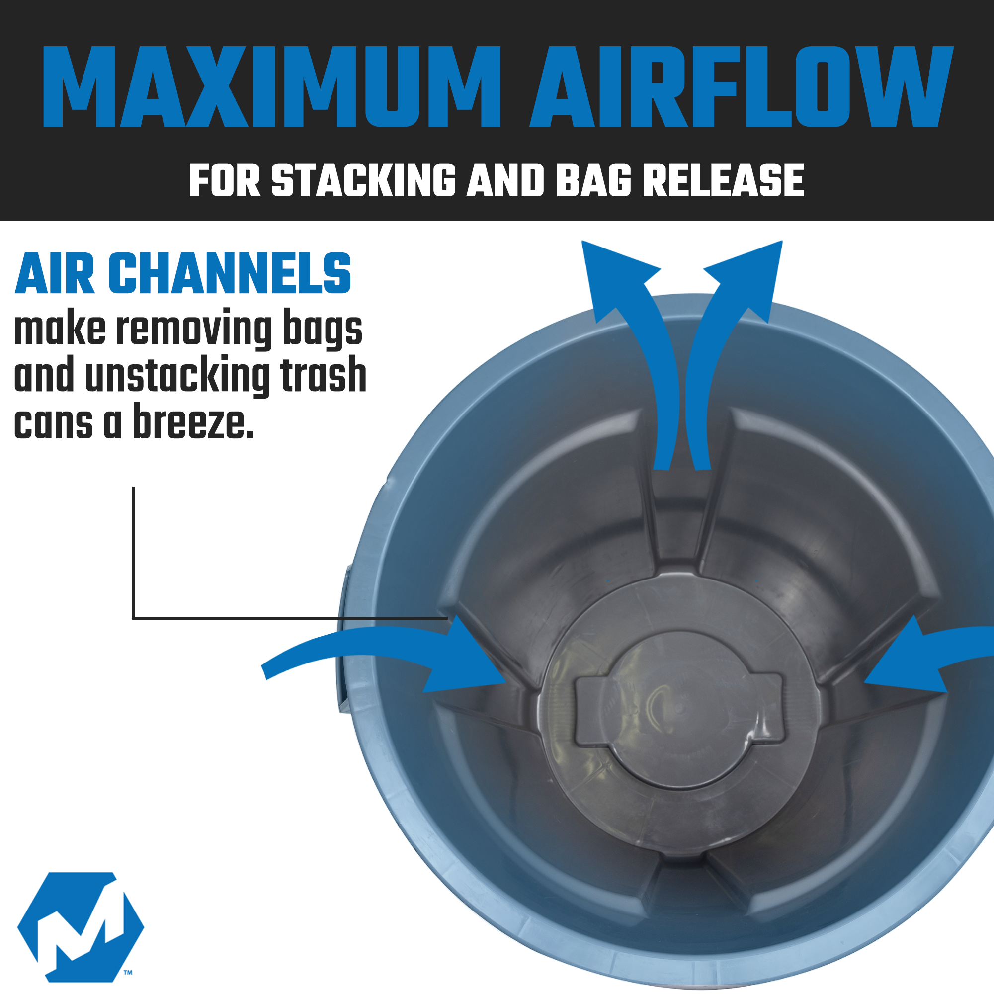 32 Gallon Trash Can (1 Pack)