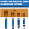 HILTEX 10104H Top and Bottom Bearing Pattern Flush Trim Router Bit Set, 4 Pieces, 1/4 Inch Shank, CNC Woodworking Tool, 1/2" Cutting Diameter, Cutting Length: 25/32”, 1”, 1-1/4”, and 1-1/2”