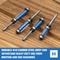 HILTEX 10104H Top and Bottom Bearing Pattern Flush Trim Router Bit Set, 4 Pieces, 1/4 Inch Shank, CNC Woodworking Tool, 1/2" Cutting Diameter, Cutting Length: 25/32”, 1”, 1-1/4”, and 1-1/2”