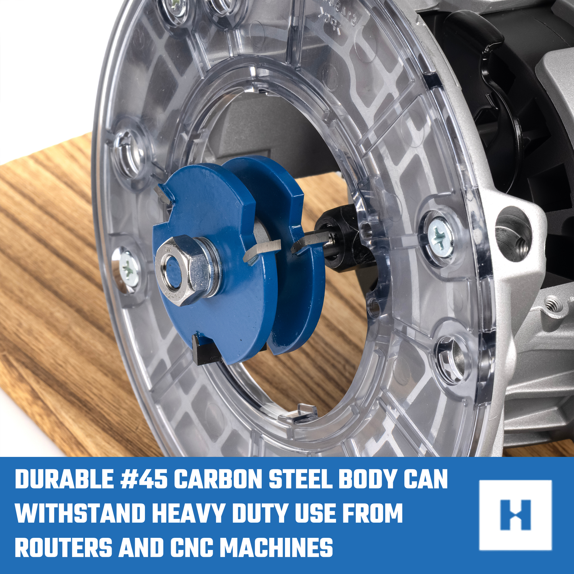 Tongue & Groove Router Bit Set – 1/4” Shank, Adjustable T-Shape (2-Piece)