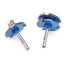HILTEX 10110H Tongue and Groove Router Bit Set, 2 Pieces, 1/4 Inch Shank, Adjustable 3 Teeth T-Shape Wood Milling Cutter Woodworking Tool, 1/2-Inch Cutting Depth 1/4-Inch Tongue Height