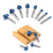 HILTEX 10107H Cove Box Router Bit Set, 8 Pieces, 1/4 Inch Shank, Double Flute Radius Cove Router Bit, Round Nose, Woodworking Tool, 1/4" 5/16" 3/8" 1/2" 5/8" 3/4" 7/8" 1" Diameter
