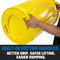 MAGNUM Yellow 32 Gallon Trash Can Set (Trash Can, Quiet Dolly, and Reinforced Lid), Construction Grade, Jobsite Ready, Non-Marking Wheels & Casters for Rolling Garbage CMTC-CLD0-32Y01 (1 Set)