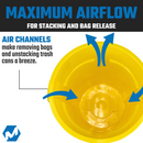 MAGNUM Yellow 55 Gallon Trash Can Set (Trash Can, Quiet Dolly, and Reinforced Lid), Construction Grade, Jobsite Ready, Non-Marking Wheels & Casters for Rolling Garbage CMTC-CLD0-55Y05 (5 Set)