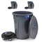 MAGNUM Gray 55 Gallon Trash Can Set (Trash Can, Quiet Dolly, and Reinforced Lid), Construction Grade, Jobsite Ready, Non-Marking Wheels & Casters for Rolling Garbage CMTC-CLD0-55G03 (3 Set)
