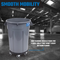 MAGNUM Gray 55 Gallon Trash Can Set (Trash Can, Quiet Dolly, and Reinforced Lid), Construction Grade, Jobsite Ready, Non-Marking Wheels & Casters for Rolling Garbage CMTC-CLD0-55G04 (4 Set)