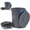 MAGNUM Gray 32 Gallon Trash Can Set (Trash Can, Quiet Dolly, and Reinforced Lid), Construction Grade, Jobsite Ready, Non-Marking Wheels & Casters for Rolling Garbage CMTC-CLD0-32G02 (2 Set)