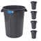 MAGNUM Gray 44 Gallon Trash Can, Construction Grade, Heavy Duty Plastic, Jobsite Ready for Handling and Holding Garbage CMTC-C000-44G05 (5 Pack)