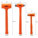 NEIKO 02889A Dead Blow Hammer Set, 3-Piece Variety Pack, 1-1/2 LB Deadblow, 12oz Brass Cap, 16oz Ball-Peen, Brass, Dead Blow Mallet, Soft Blow