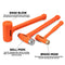 NEIKO 02889A Dead Blow Hammer Set, 3-Piece Variety Pack, 1-1/2 LB Deadblow, 12oz Brass Cap, 16oz Ball-Peen, Brass, Dead Blow Mallet, Soft Blow